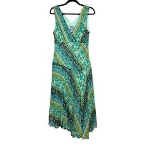 Y2K Babydoll Boho Coastal Cowgirl Handkerchief Hem Dress Women Sz 12 Whimsical